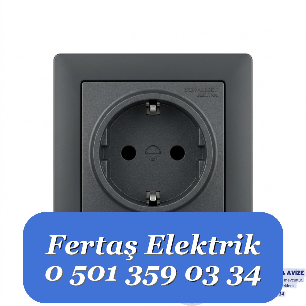 Schneider Sedna Elements Topraklı Priz Antrasit